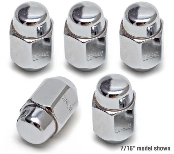 Trans-Dapt Performance Lug Nuts 7002 Nuts, Conical, 1/2 in. x 20 RH, Chrome, Steel, Set of 5