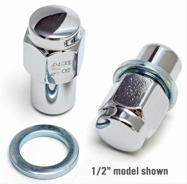 Trans-Dapt Performance Lug Nuts 7006 Nuts, Conical Seat, 7/16 in. x 20 RH, Closed End, Chrome Plated Steel, Set of 5
