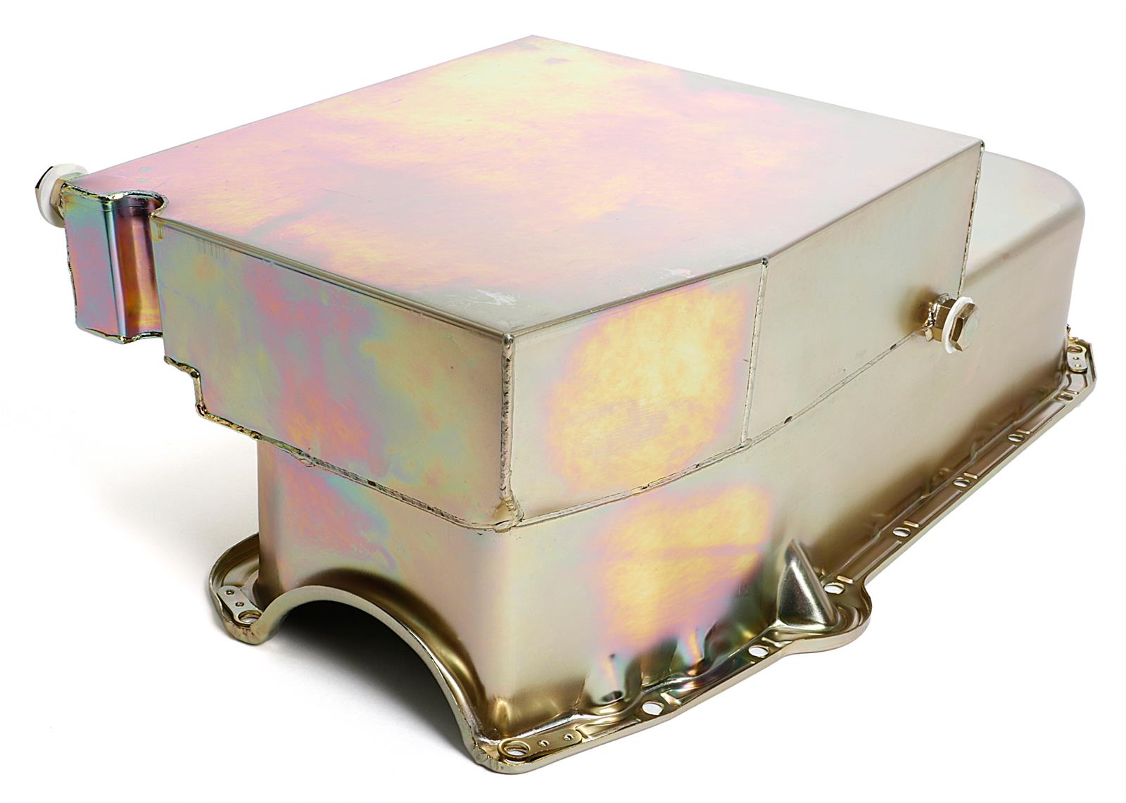 Trans-Dapt Performance Products Oil Pans 7115 SB CHEVY CLAIMER OIL PAN 283-400 8QT DRIVERS SIDE DIPSTICK ZINC thumbnail 2