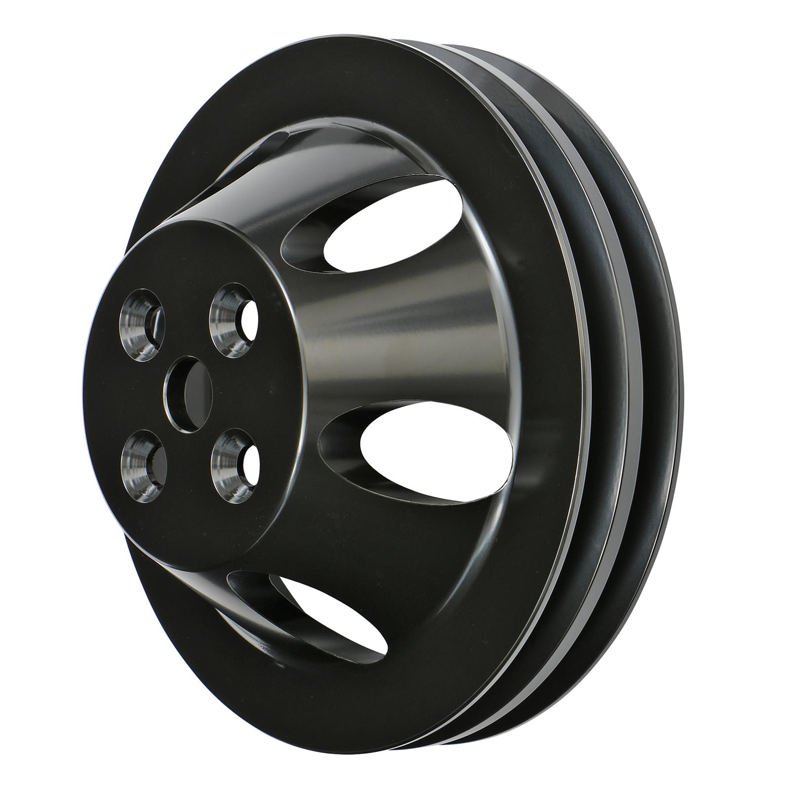 Trans-Dapt Performance Products Water Pump Pulleys 7135 Pulley, BBC Aluminum Pulley Double Upper Swp Black thumbnail 2