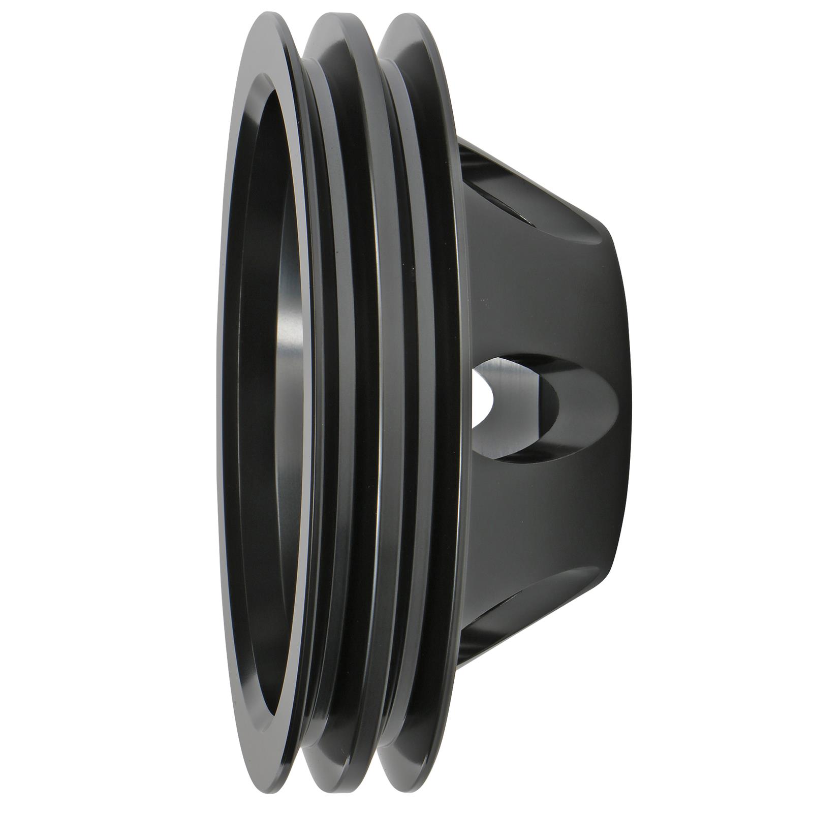 Trans-Dapt Performance Products Water Pump Pulleys 7135 Pulley, BBC Aluminum Pulley Double Upper Swp Black thumbnail 4
