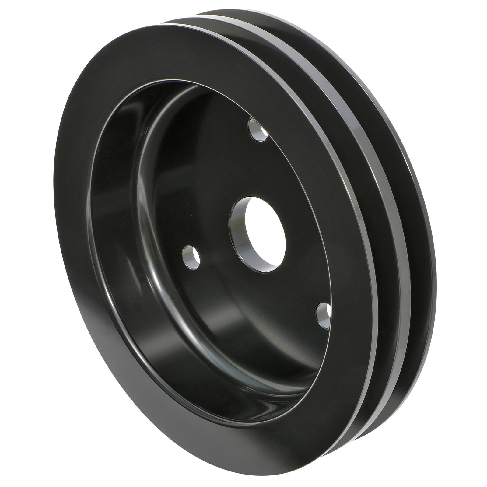 Trans-Dapt Performance Products Crankshaft Pulleys 7137 Pulley, BBC Aluminum Pulley Double Lower Swp Black