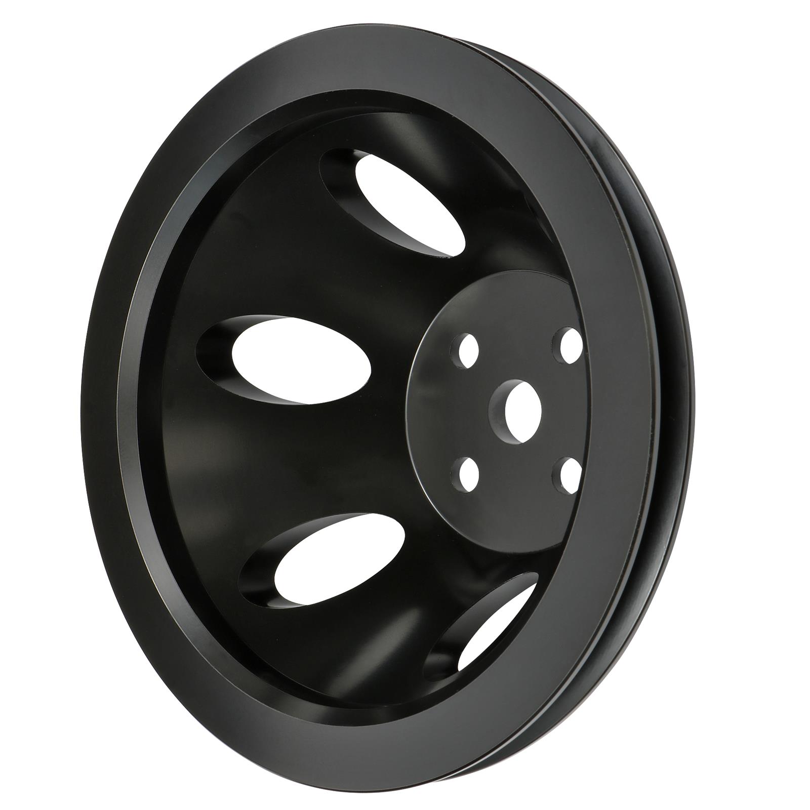 Trans-Dapt Performance Products Water Pump Pulleys 7140 Pulley, SBC Alum Swp Sngl Upper Pulley Black thumbnail 2