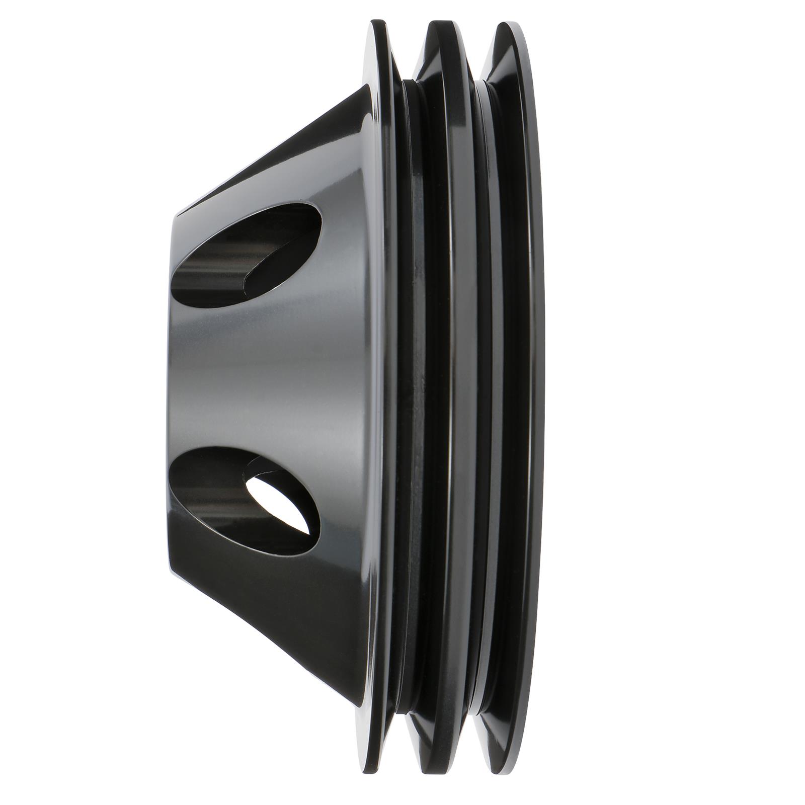 Trans-Dapt Performance Products Water Pump Pulleys 7141 Pulley, SBC Alum Swp Dbl Upper Pulley Black thumbnail 3