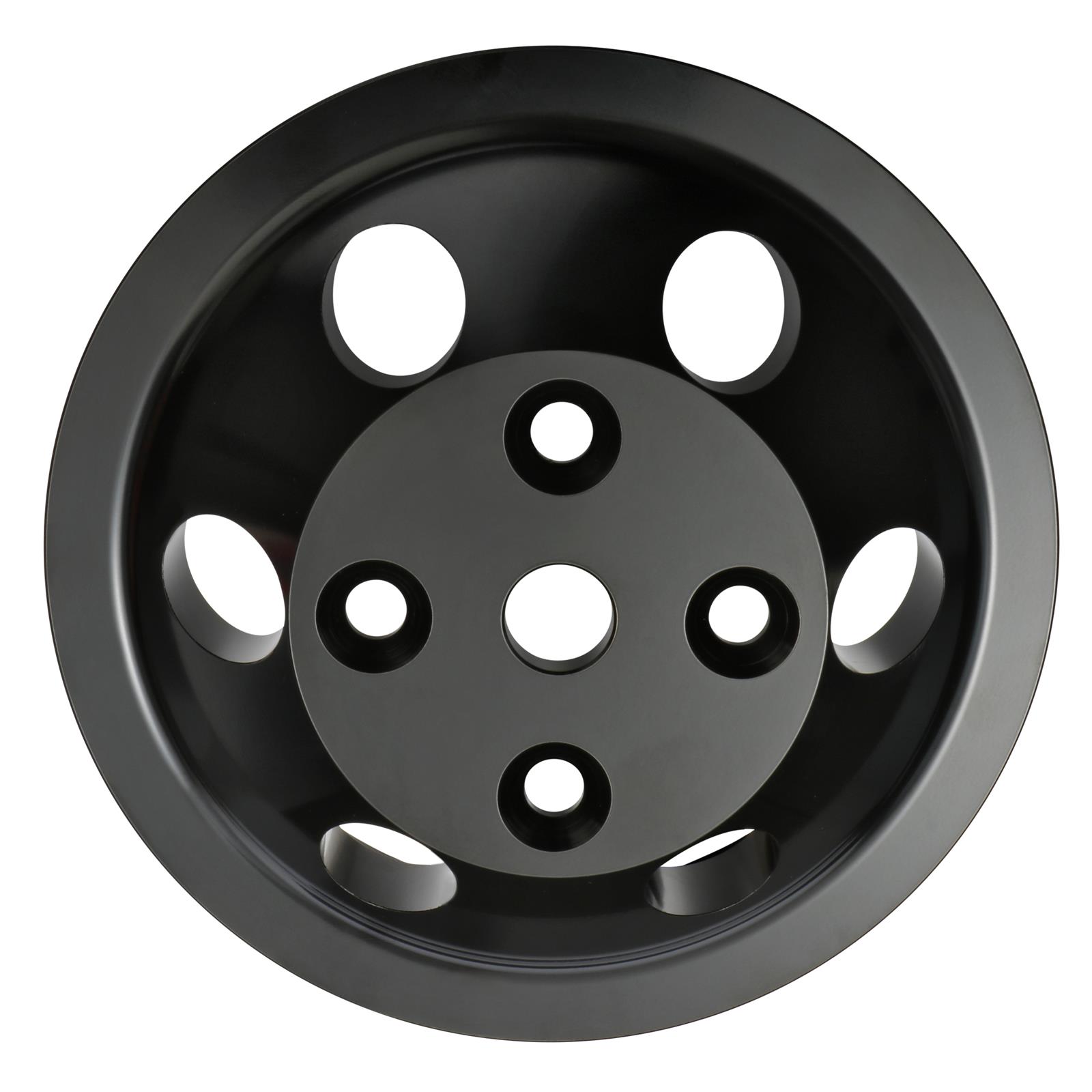 Trans-Dapt Performance Products Water Pump Pulleys 7145 Pulley, SBC Alum Lwp Dbl Upper Pulley Black thumbnail 3