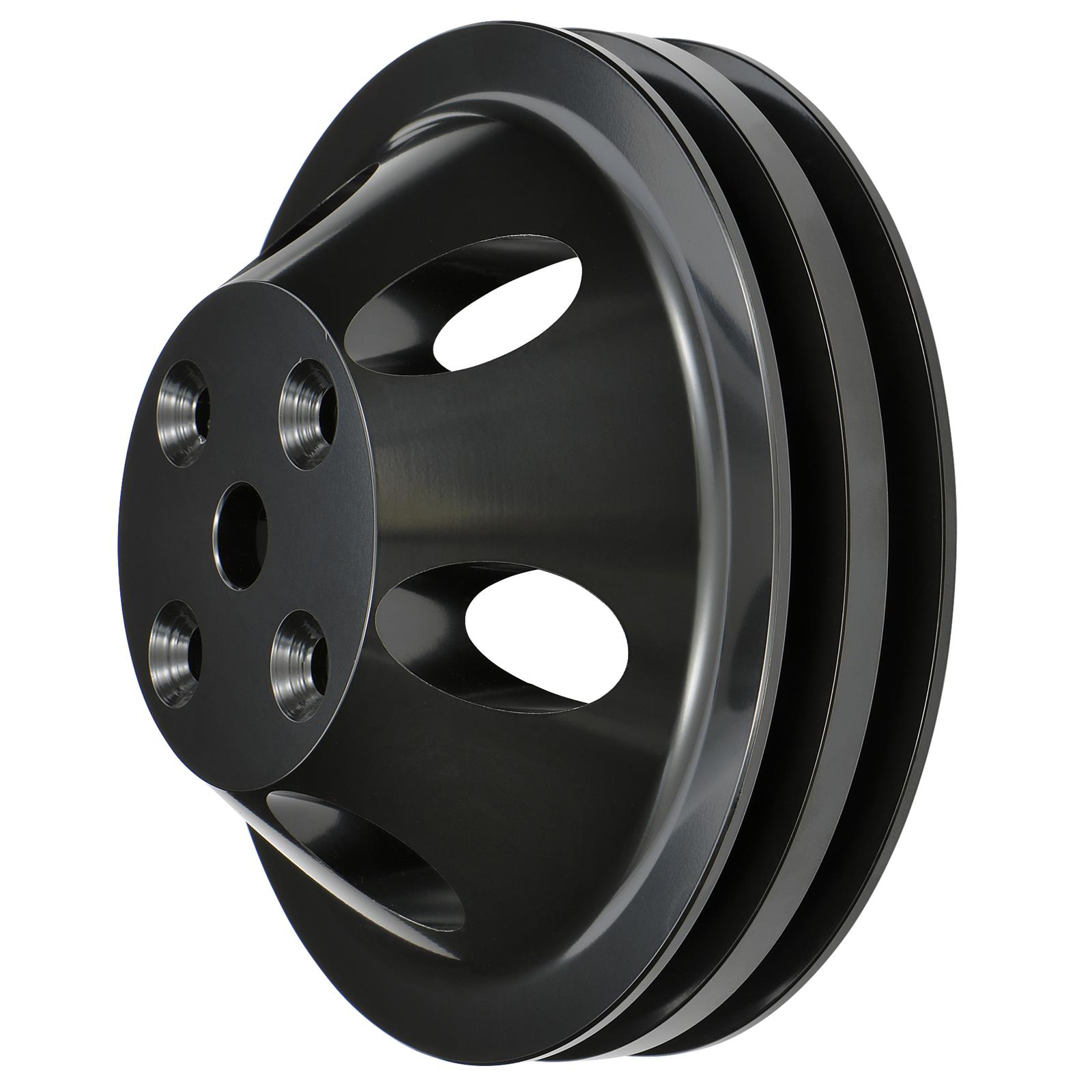 Trans-Dapt Performance Products Water Pump Pulleys 7145 Pulley, SBC Alum Lwp Dbl Upper Pulley Black thumbnail 2