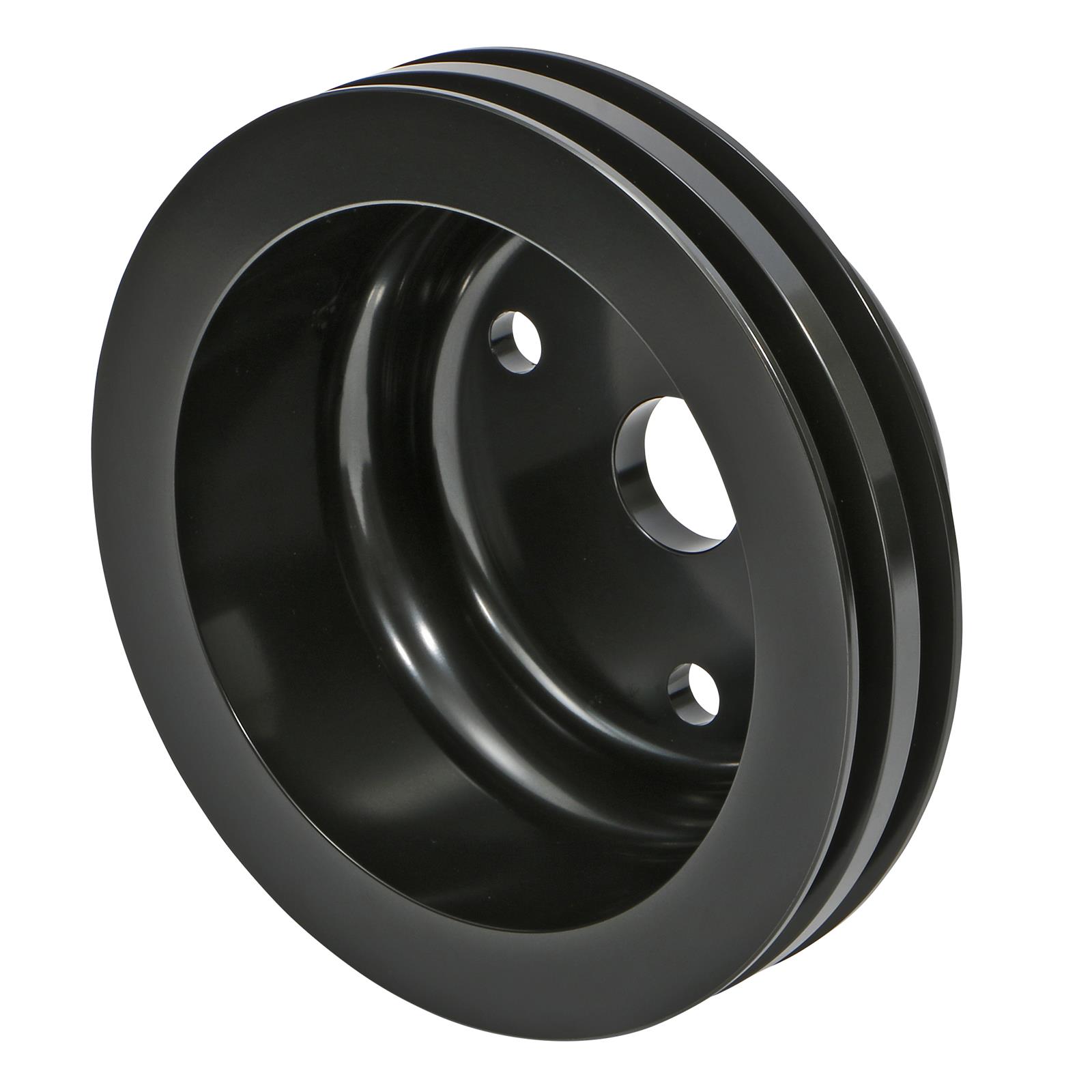 Trans-Dapt Performance Products Crankshaft Pulleys 7147 Pulley, SBC Alum Lwp Dbl Lower Pulley Black thumbnail 3