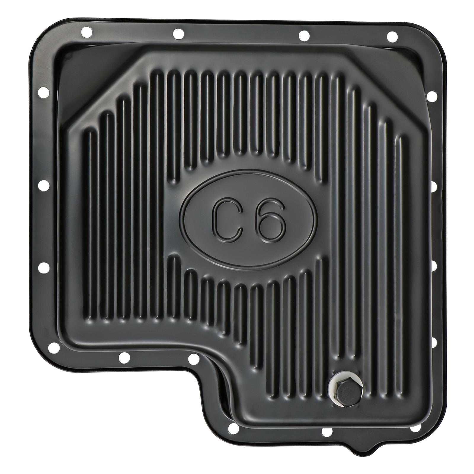 Trans-Dapt Performance Products Automatic Transmission Pans 7171 Pan, Ford C6 Black Finned Trans Pan