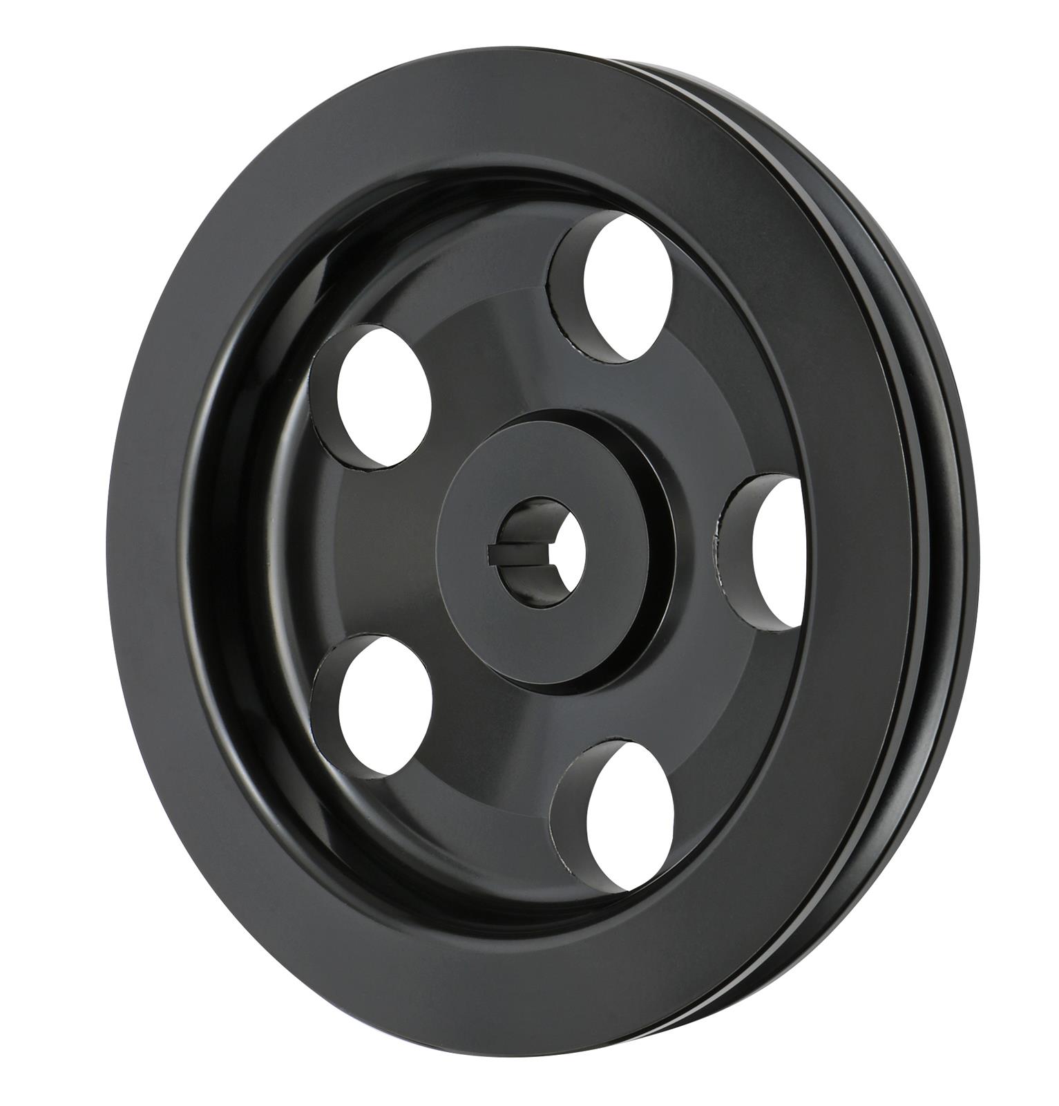 Trans-Dapt Performance Products Power Steering Pulleys 7182 Pulley, Early GM Aluminum P/S Pulley Black thumbnail 4