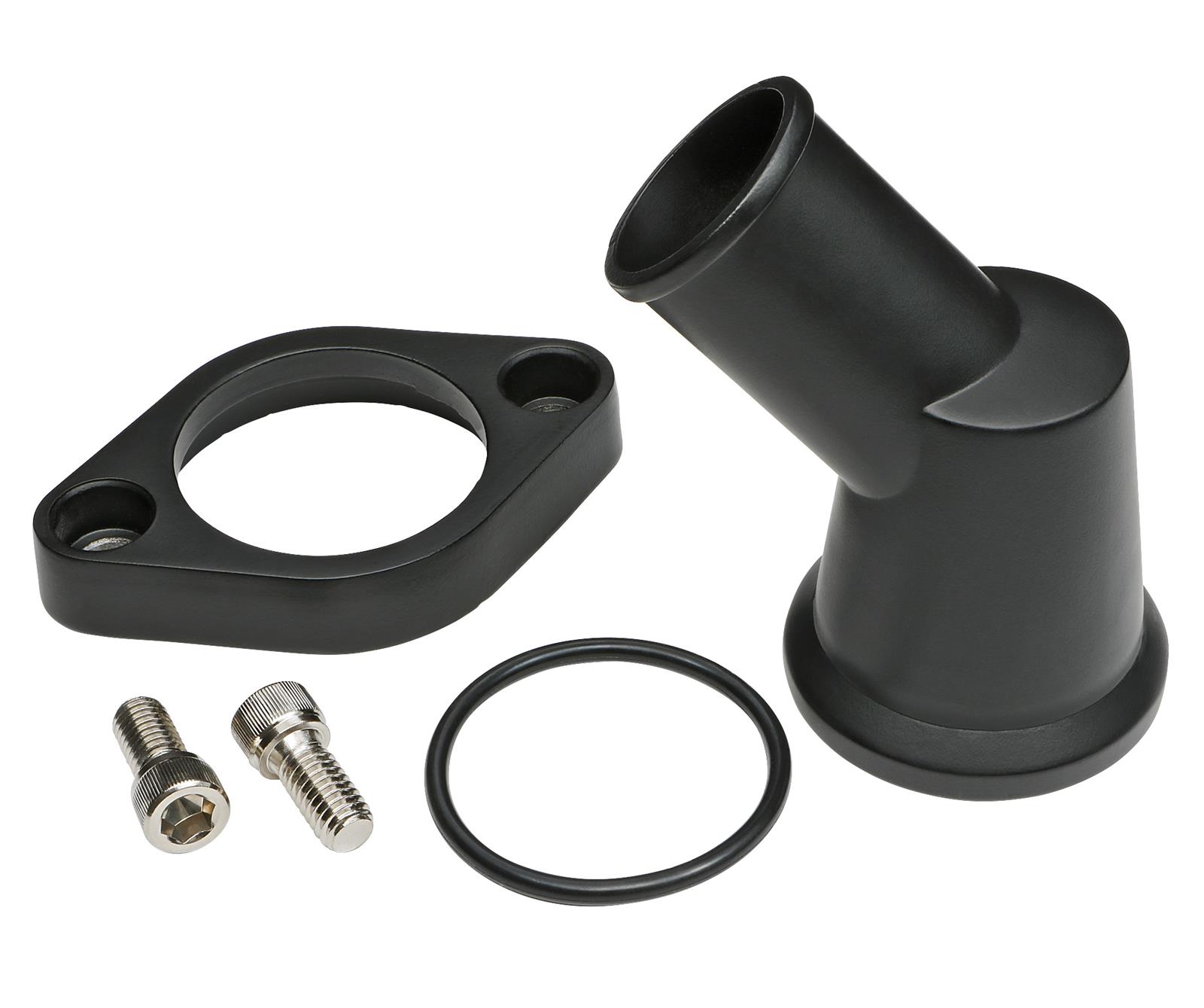 Trans-Dapt Performance Products Water Necks and Thermostat Housings 7193 Neck, Late Chevy Black Aluminum Neck thumbnail 3