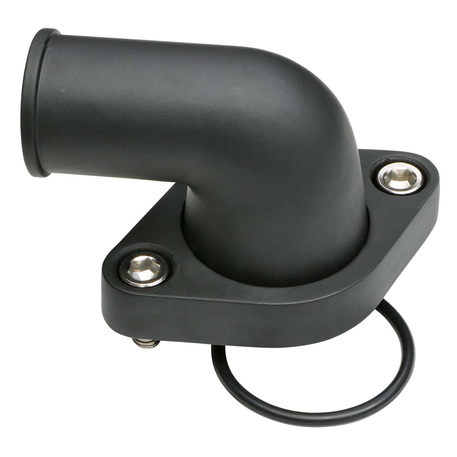 Trans-Dapt Performance Products Water Necks and Thermostat Housings 7194 Neck, Late Chev 90 Black Alum Neck