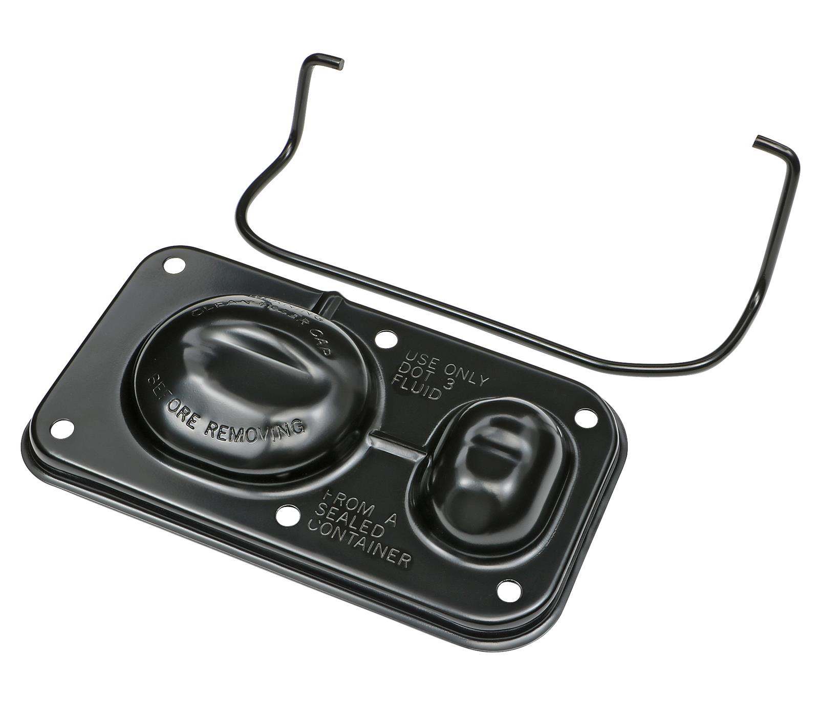 Trans-Dapt Performance Products Master Cylinder Reservoir Covers 7341 Cover, 3" X 5 5/8" Black Brake Cover