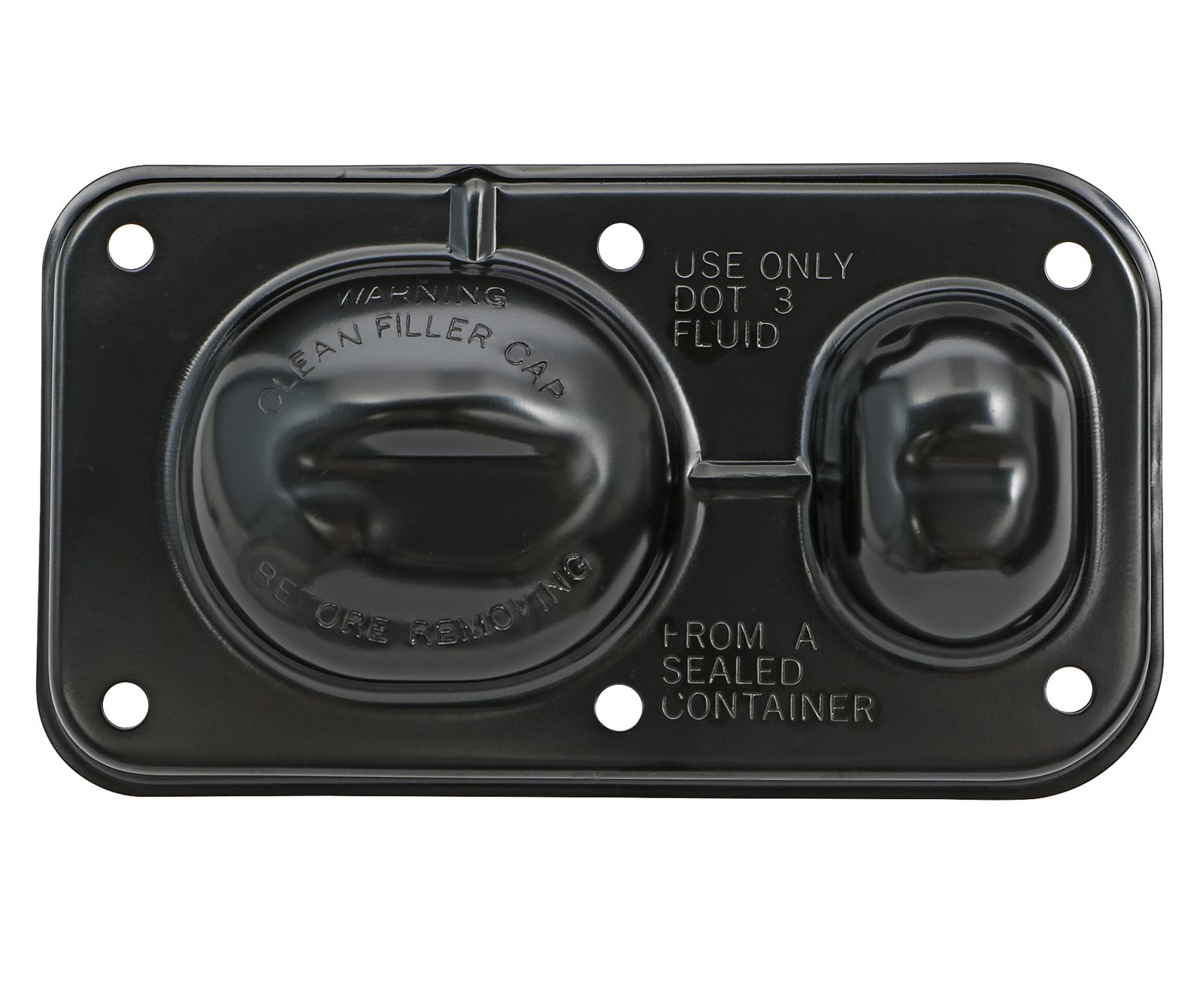 Trans-Dapt Performance Products Master Cylinder Reservoir Covers 7341 Cover, 3" X 5 5/8" Black Brake Cover thumbnail 3