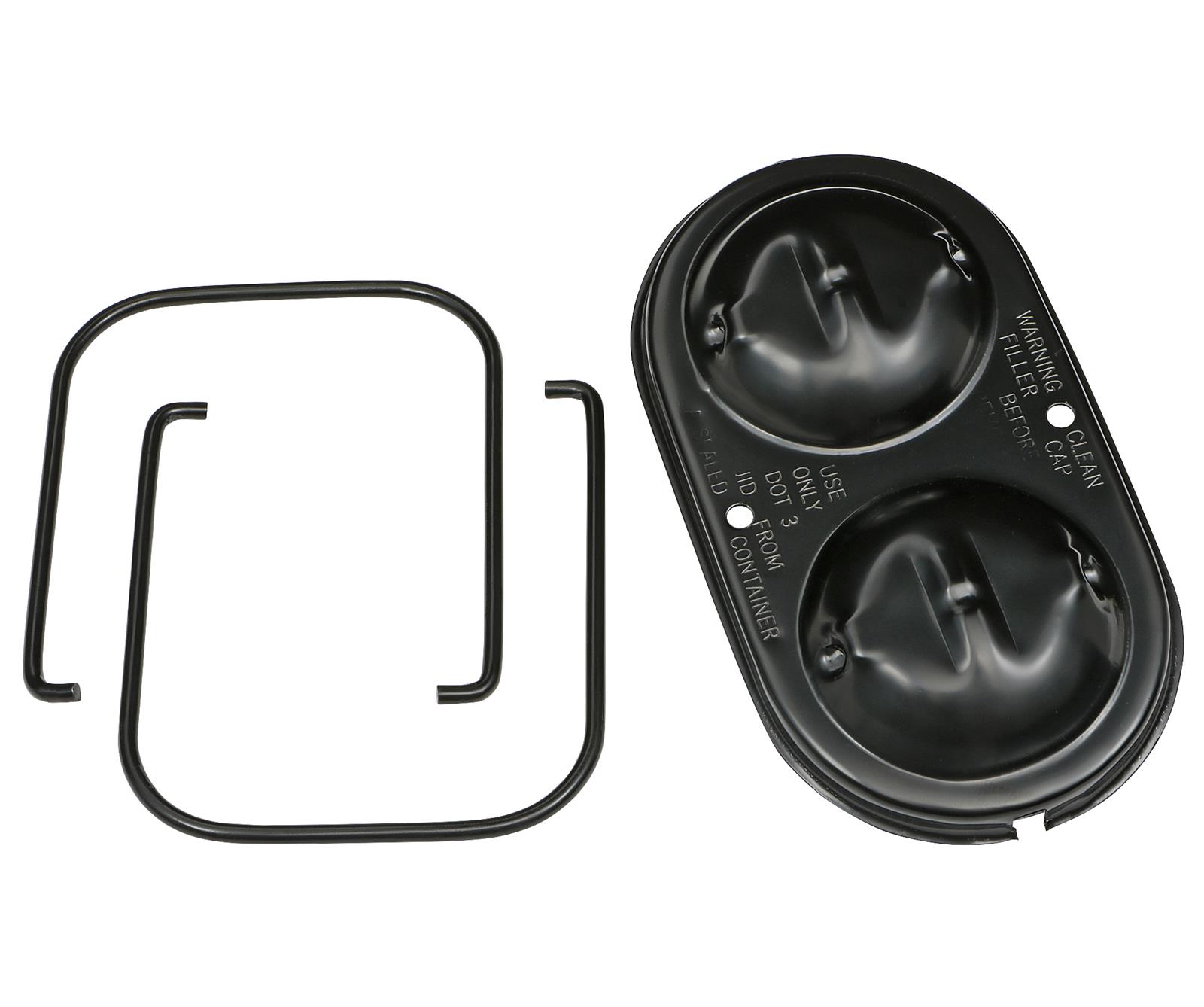 Trans-Dapt Performance Products Master Cylinder Reservoir Covers 7342 Cover, 3" X 5 3/4" Black Brake Cover thumbnail 2