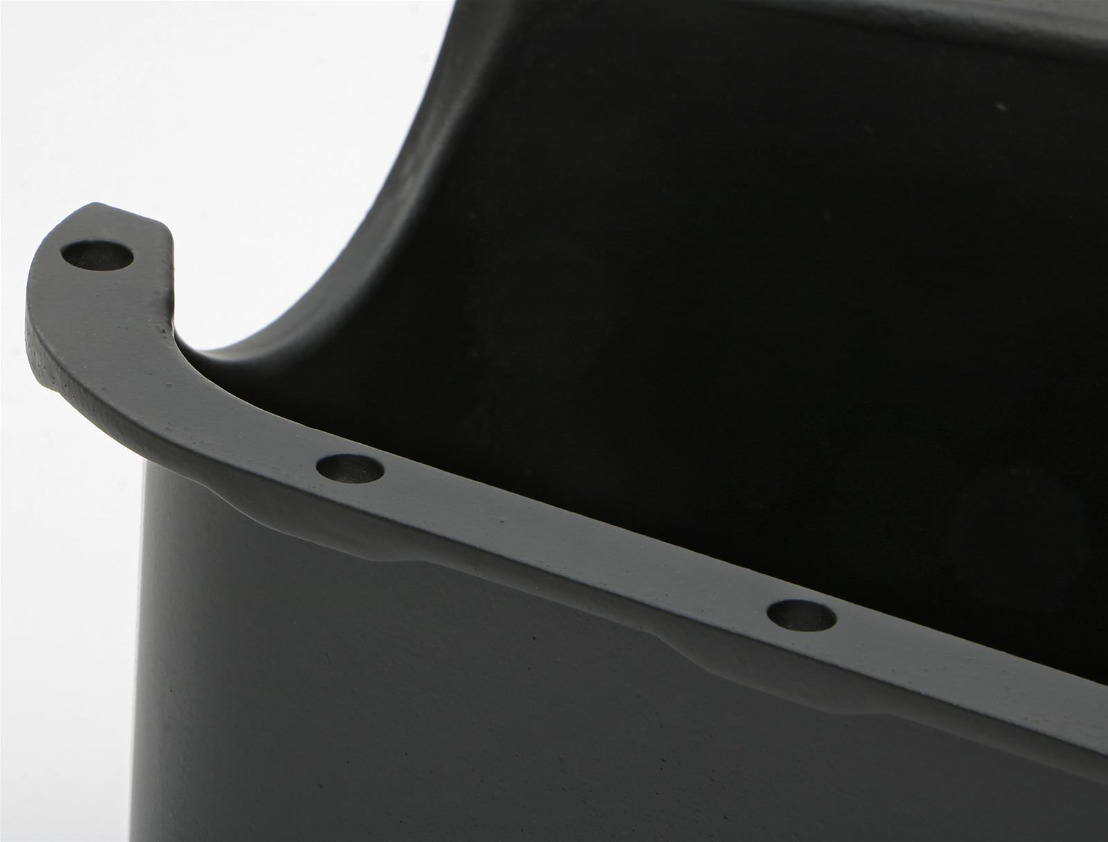 Trans-Dapt Performance Products Oil Pans 7424 Pan, Early Small Block Chevy Finned Aluminum Pan Black thumbnail 7