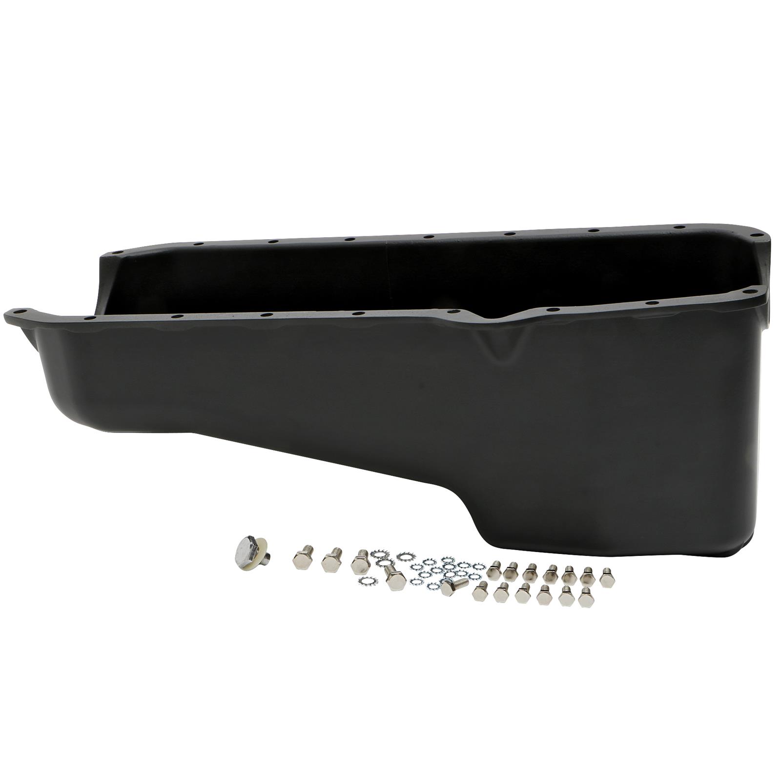 Trans-Dapt Performance Products Oil Pans 7424 Pan, Early Small Block Chevy Finned Aluminum Pan Black thumbnail 6