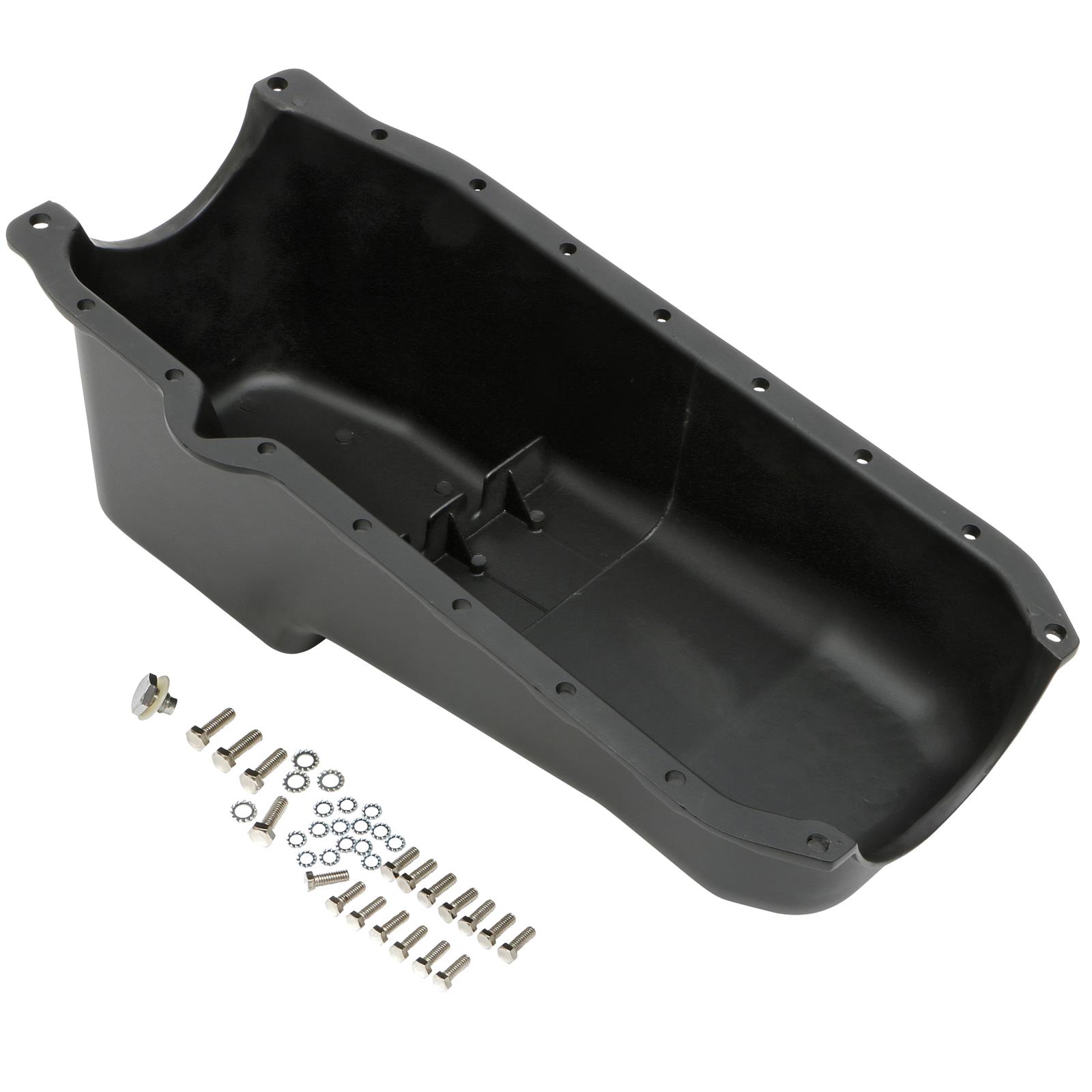 Trans-Dapt Performance Products Oil Pans 7425 Pan, 86-00 SB Chevy Finned Aluminum Pan Black thumbnail 4