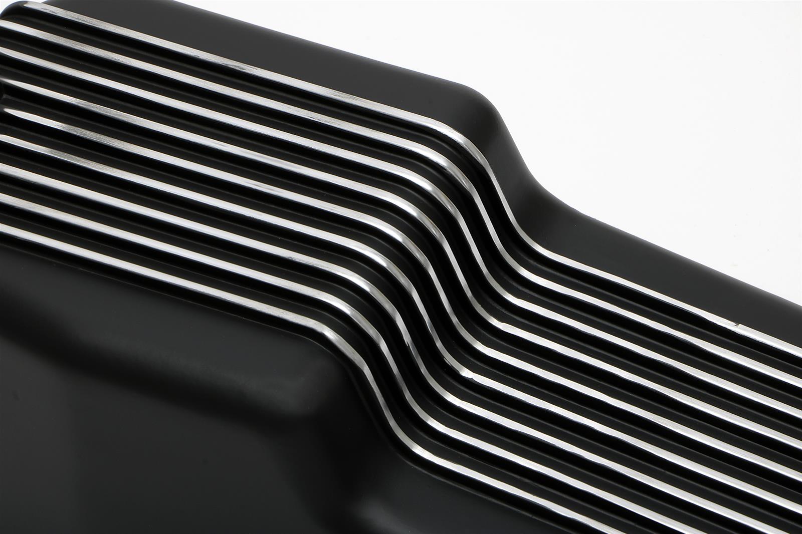 Trans-Dapt Performance Products Oil Pans 7425 Pan, 86-00 SB Chevy Finned Aluminum Pan Black thumbnail 7