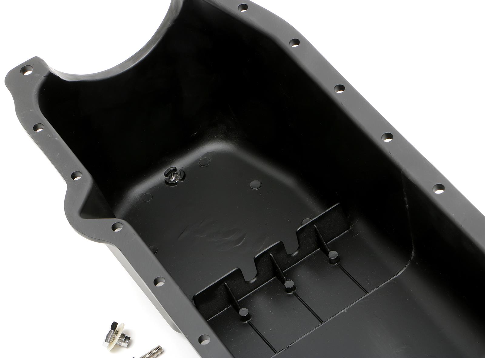 Trans-Dapt Performance Products Oil Pans 7425 Pan, 86-00 SB Chevy Finned Aluminum Pan Black thumbnail 6