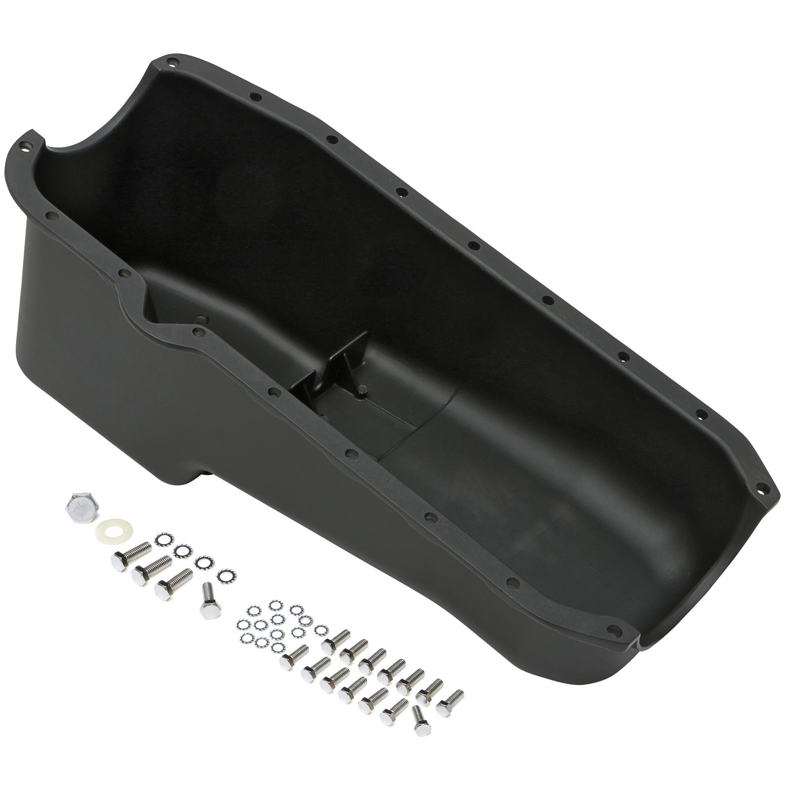 Trans-Dapt Performance Products Oil Pans 7426 Pan, Pan Black Finned Aluminum SBC 305-350 1980-85 thumbnail 4