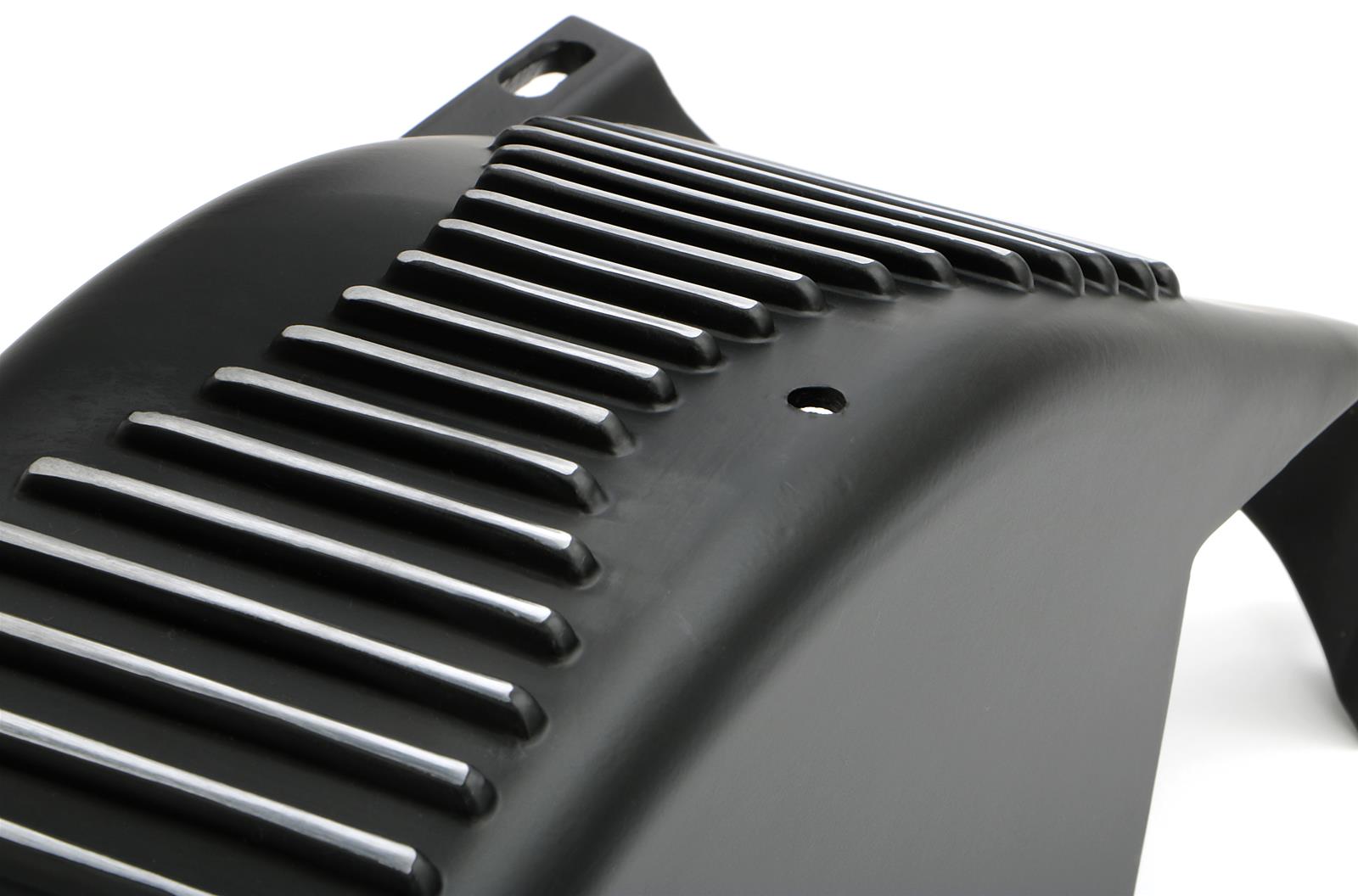 Trans-Dapt Performance Products Flywheel And Flexplate Dust Covers 7445 Cover, Finned, Aluminum, Asphalt Black Electro-Deposit Finish, for GM TH350/TH400 Transmissions, Each thumbnail 6