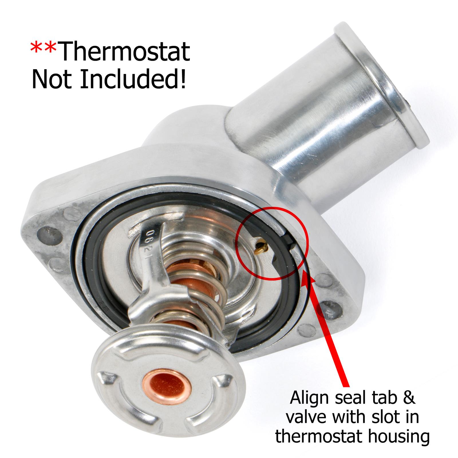Trans-Dapt Performance Products Water Necks and Thermostat Housings 7454 Neck, LS Series Neck Chrome