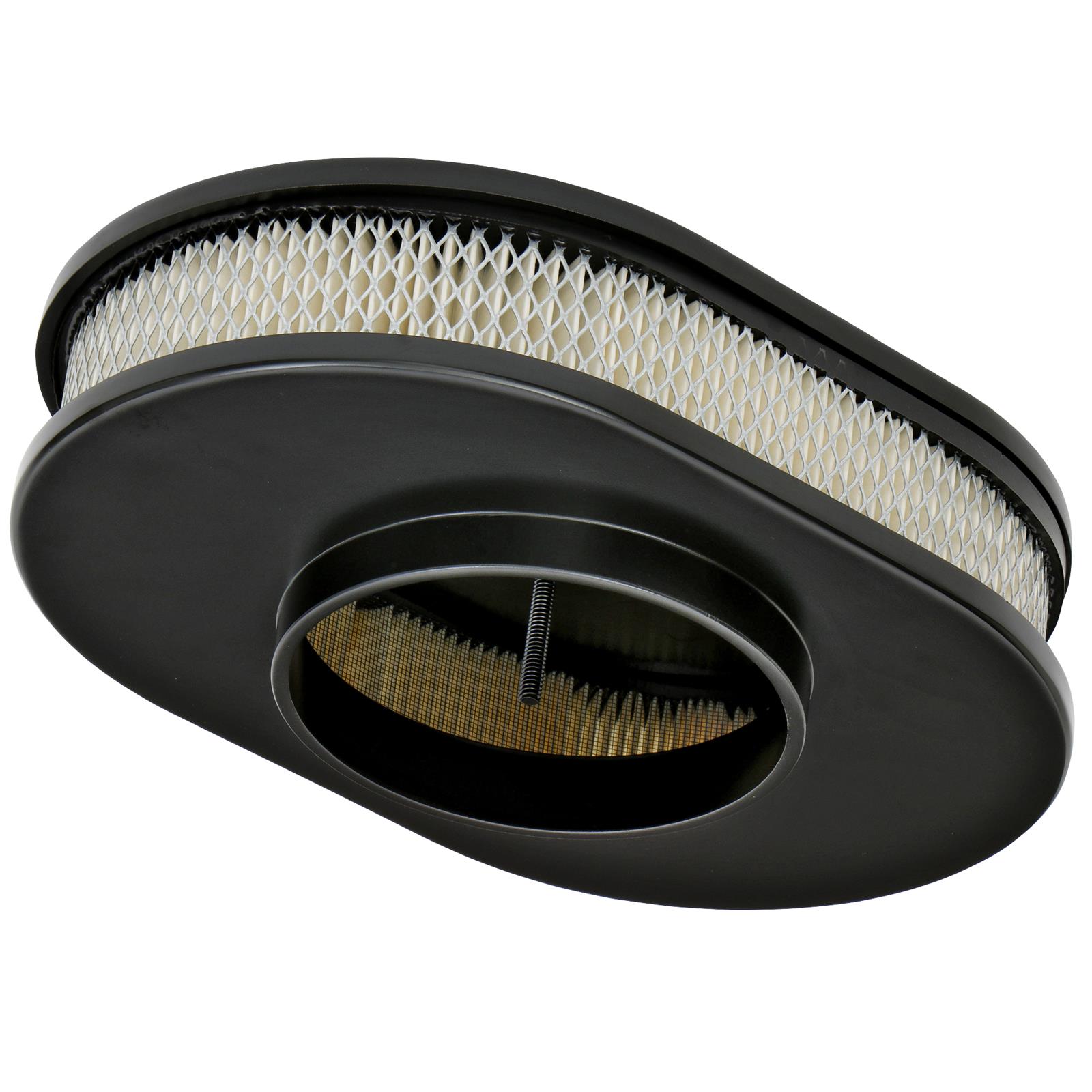 Trans-Dapt Performance Products Air Cleaners 7460 Cleaner, Milled Top Black Aluminum Oval A/C-12" Long