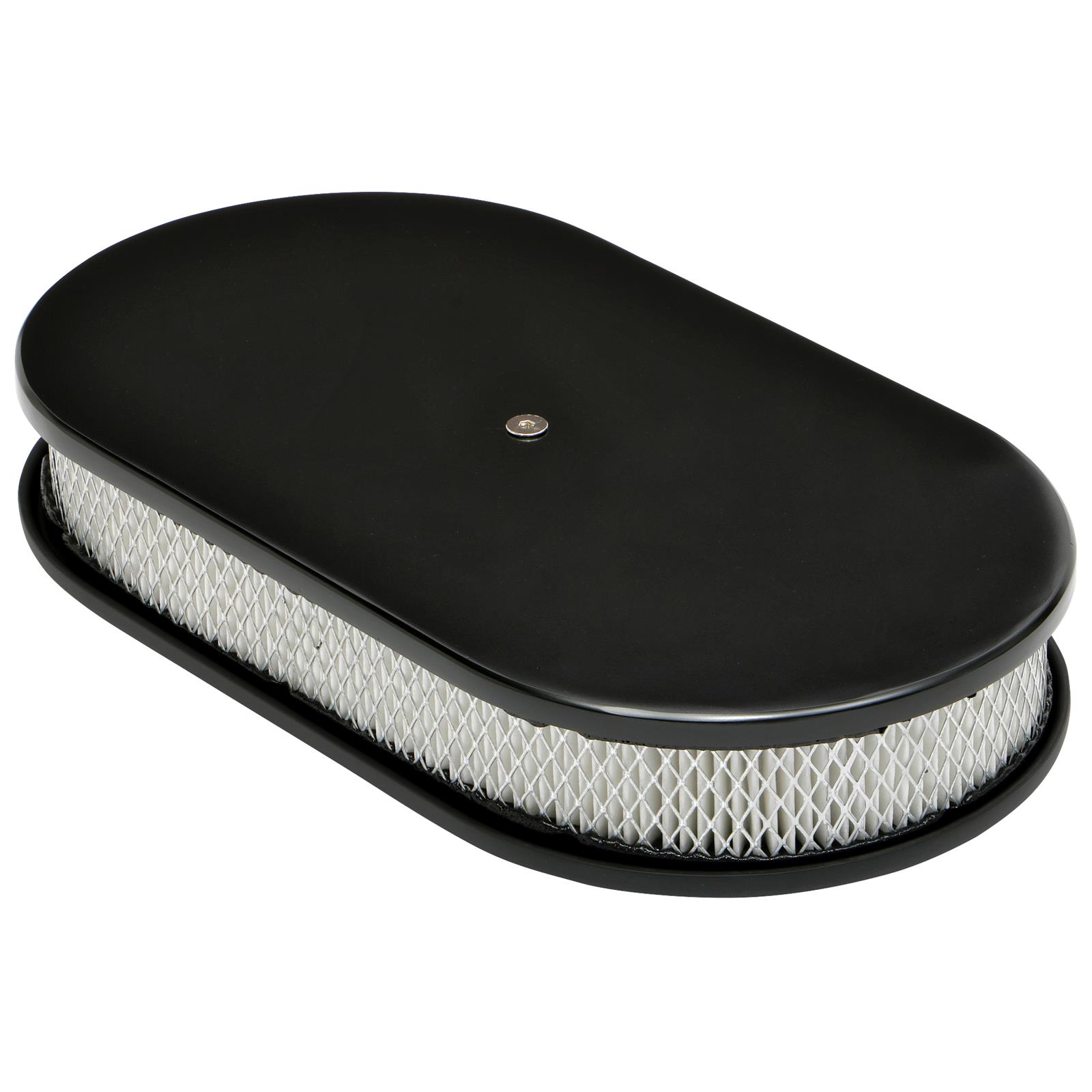 Trans-Dapt Performance Products Air Cleaners 7463 Cleaner, Smooth Top Black Aluminum Oval A/C-15" Long thumbnail 2