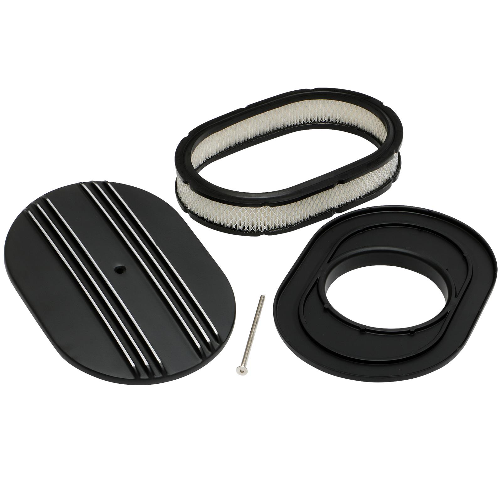 Trans-Dapt Performance Products Air Cleaners 7466 Cleaner, Oval Finned Cleaner Black Aluminum thumbnail 3
