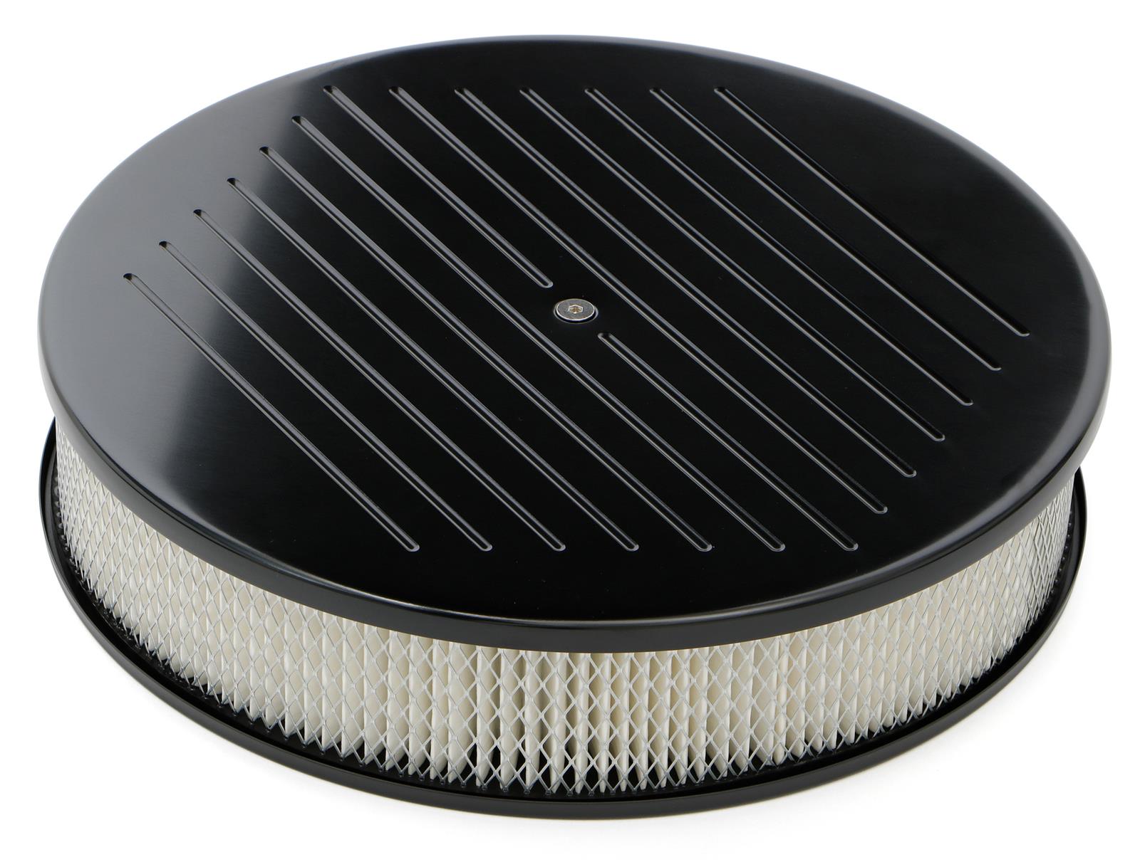Trans-Dapt Performance Products Air Cleaners 7470 Cleaner, 14" Rnd Black Alum A/C Ball Milled thumbnail 2