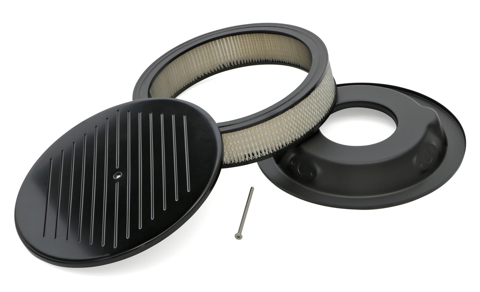 Trans-Dapt Performance Products Air Cleaners 7470 Cleaner, 14" Rnd Black Alum A/C Ball Milled thumbnail 5