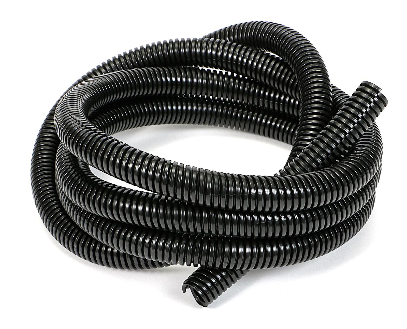 Trans-Dapt Performance Convoluted Tubing 7582 Tubing, Polyethylene, Black, 1/2 in. Diameter, 7 ft. Long, Each