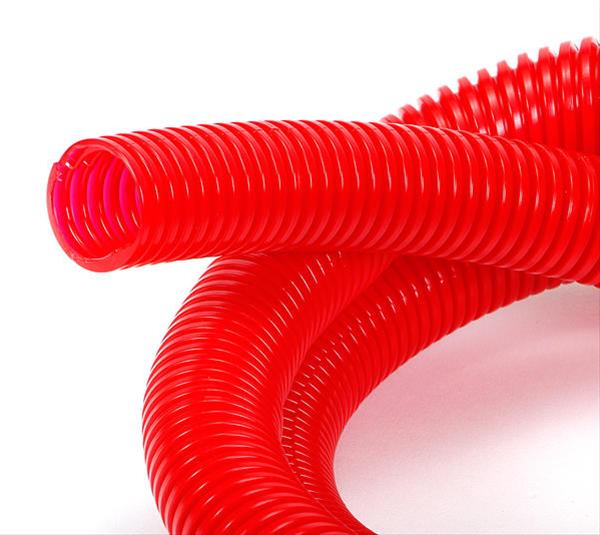 Trans-Dapt Performance Convoluted Tubing 7587 Tubing, Polyethylene, Red, 3/4 in. Diameter, 5 ft. Long, Each