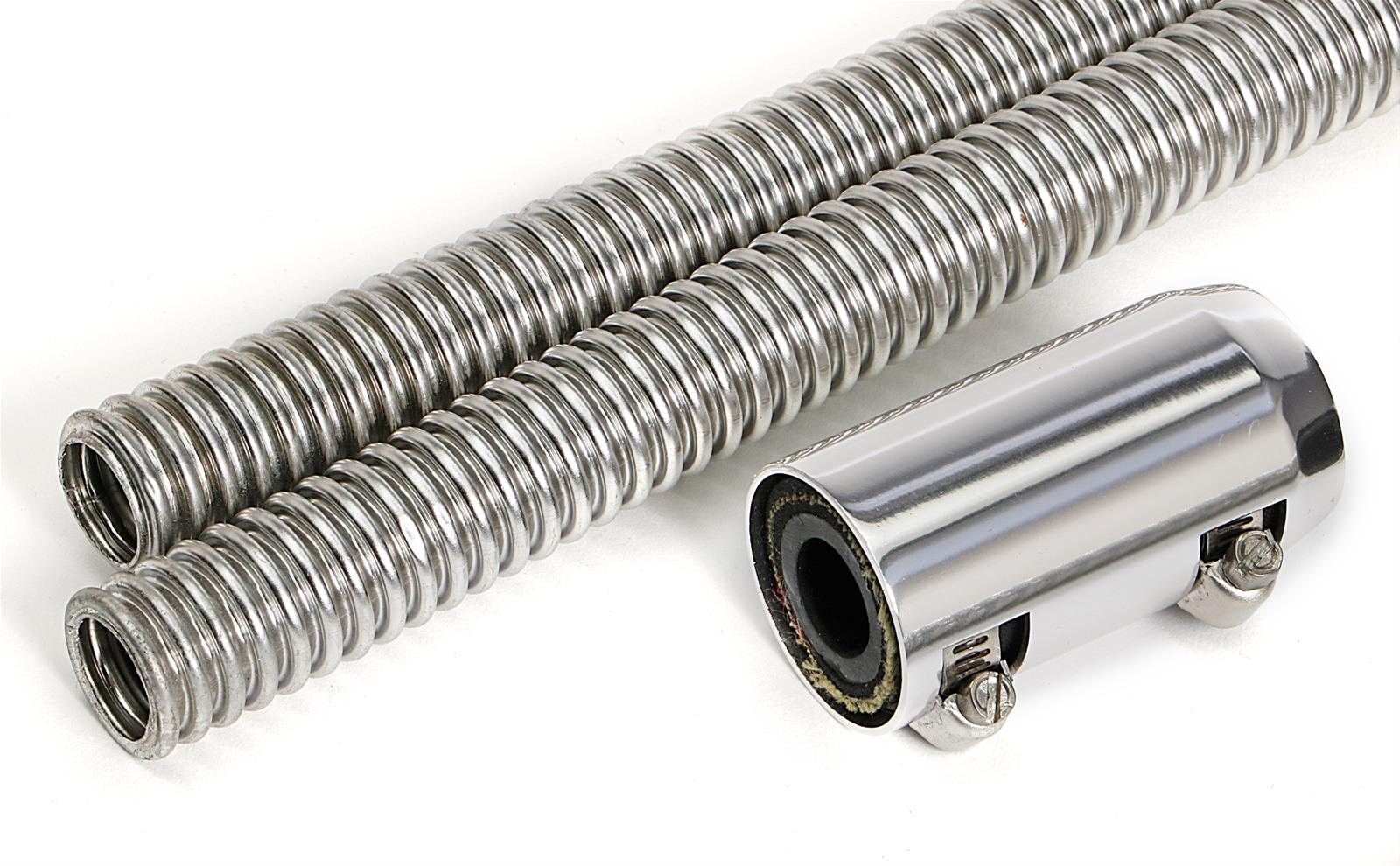 Trans-Dapt Performance Heater Hose Kits 8208 Hoses, Stainless Steel, Natural, 0.750 in. Diameter, 44.00 in. Length, Adapters, Clamps, Kit thumbnail 2