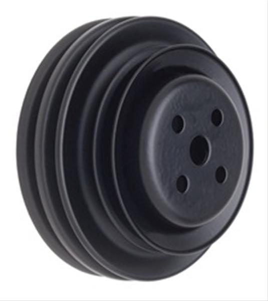 Trans-Dapt Performance Powdercoated Pulleys 8308 Water Pump Pulley, V-belt Style, 3-groove, Steel, Black Powdercoated, 5.875 in. O.D., Ford, 289, Each