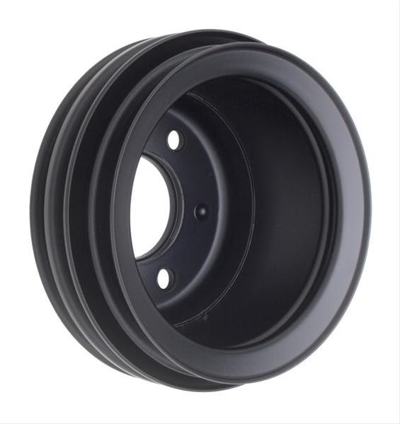 Trans-Dapt Performance Powdercoated Pulleys 8311 Crankshaft Pulley, V-belt, 3-groove, 6.750 in. O.D., Steel, Black Powdercoated, Ford, 289, Each thumbnail 2
