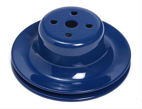 Trans-Dapt Performance Powdercoated Pulleys 8312 Water Pump Pulley, V-belt Style, 1-groove, Steel, Blue Powdercoated, 5.875 in. O.D., Ford, 289, Each thumbnail 2