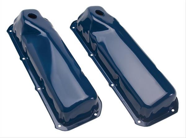 Trans-Dapt Performance PerfectMatch Valve Covers 8345 Covers, PerfectMatch, Perimeter Bolt Mounting, Steel, Blue Powdercoated, Ford, 351C, 351M, 400, Pair