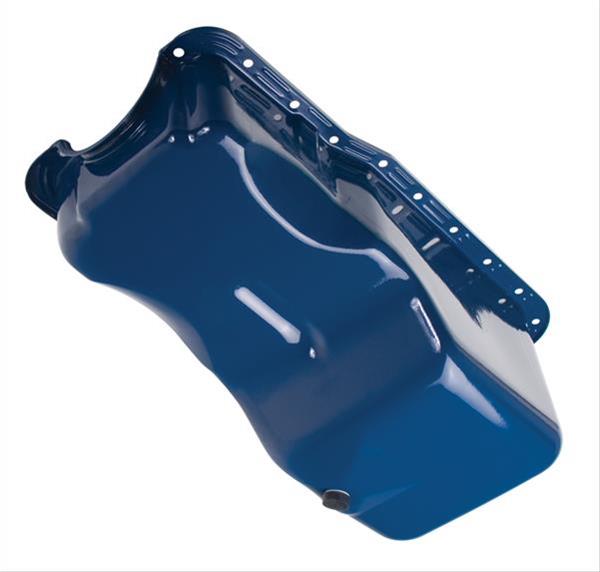 Trans-Dapt Performance Perfect Match Oil Pans 8348 Pan, Match, Wet Front Sump, 4.00 qts. Capacity, Steel, Blue, Ford, Each