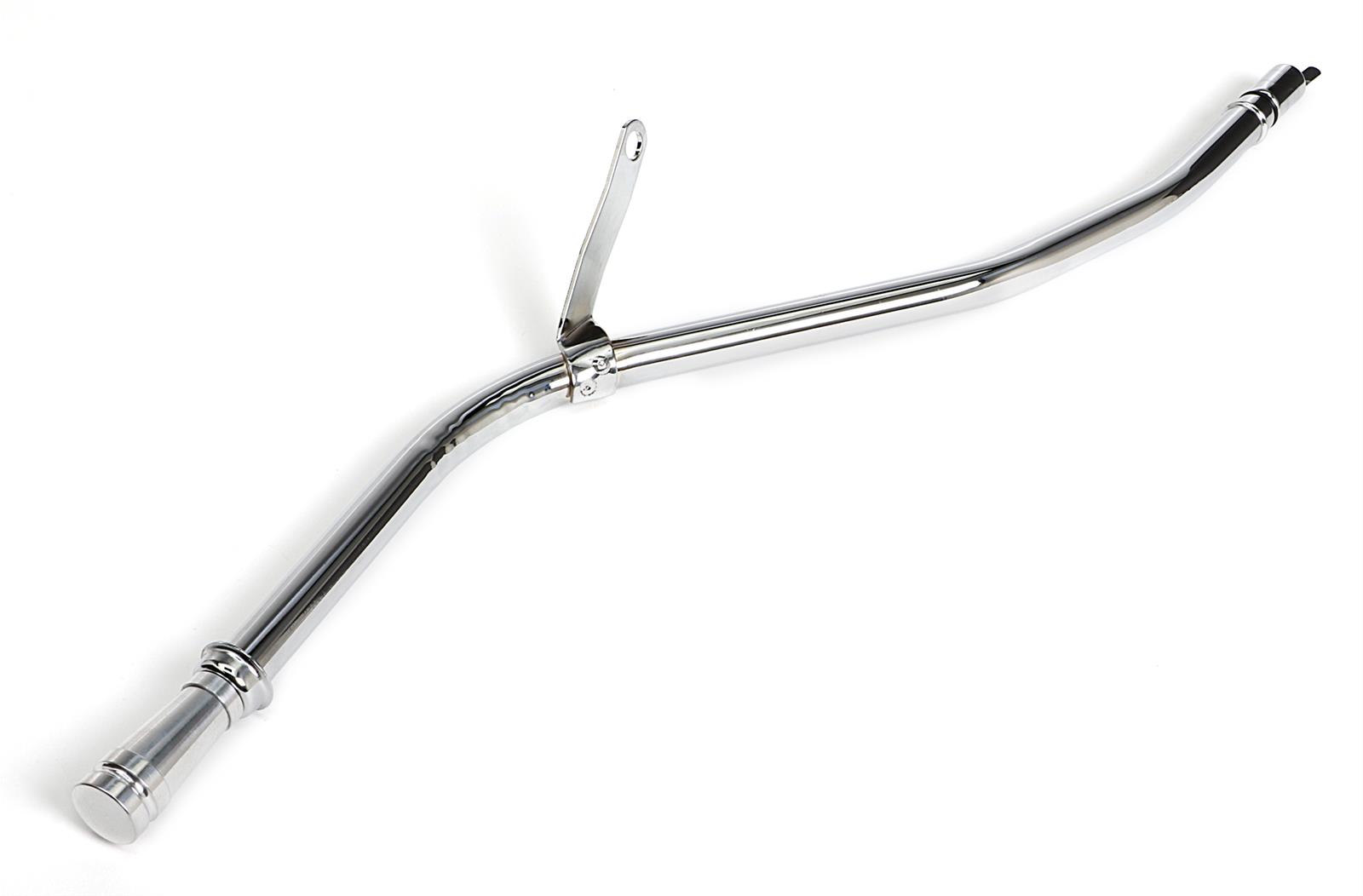 Trans-Dapt Performance Billet Handle Transmission Dipsticks 8595 Dipstick, Bellhousing Mount, Case Entry, Polished Aluminum Handle, 24.00 in, Length, Buick, Chevy, TH400, Each thumbnail 3