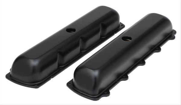 Trans-Dapt Performance Products Valve Covers 8611 OLDS CTR. HOLE ASPHALT BLACK POWDER COATED VALVE COVERS thumbnail 2