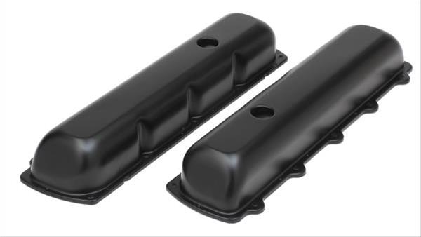 Trans-Dapt Performance Products Valve Covers 8612 OLDS OFFSET HOLE ASPHALT BLACK POWDER COATED VALVE COVERS thumbnail 2