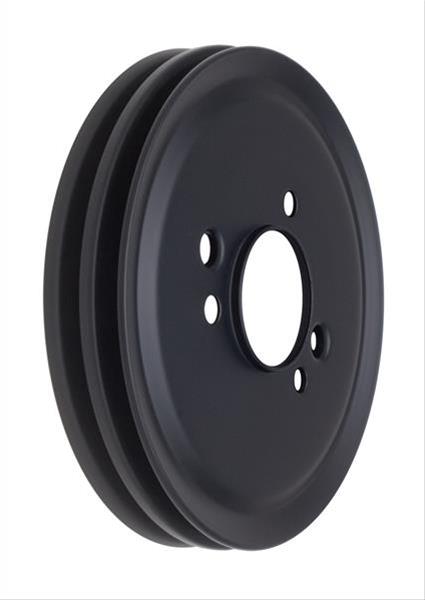 Trans-Dapt Performance Steel Crankshaft Pulleys 8616 Pulley, V-Belt, 2-Groove, Steel, Black, Chevy, Big Block, Short Pump, Each