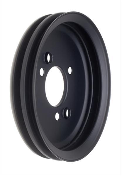 Trans-Dapt Performance Steel Crankshaft Pulleys 8616 Pulley, V-Belt, 2-Groove, Steel, Black, Chevy, Big Block, Short Pump, Each thumbnail 2