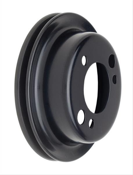 Trans-Dapt Performance Powdercoated Pulleys 8617 Crankshaft Pulley, A/C Add-On, Steel, Black Powdercoated, V-Belt, 6.800 in. Diameter, Chevy, Each thumbnail 2