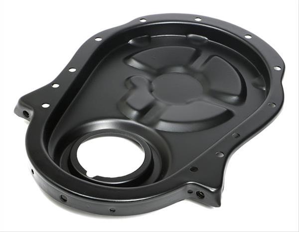 Trans-Dapt Performance Timing Covers 8637 Chain Cover, One-piece, Steel, Black Powdercoated, Chevy, Big Block, Each