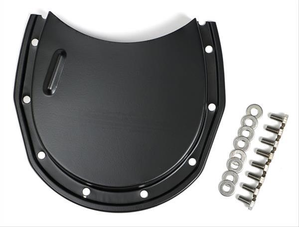 Trans-Dapt Performance Timing Covers 8639 Chain Cover, Cap ONLY, Two-piece, Steel, Black Powdercoated, Chevy, Small Block, Each thumbnail 2