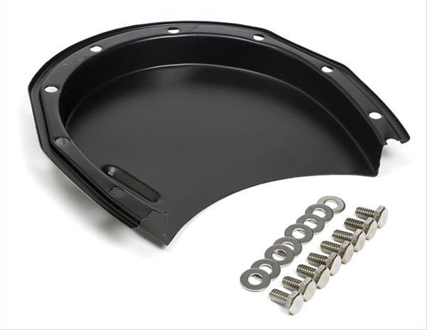 Trans-Dapt Performance Timing Covers 8639 Chain Cover, Cap ONLY, Two-piece, Steel, Black Powdercoated, Chevy, Small Block, Each