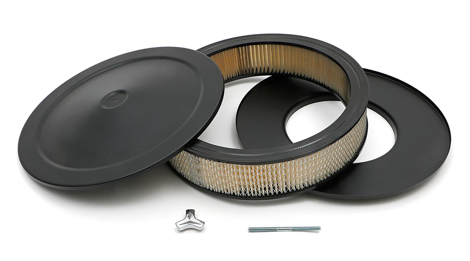 Trans-Dapt Performance Products Air Cleaners 8656 ASPHALT BLACK POWDER COATED AIR CLEANER 14 X 3 DOMINATOR BASE thumbnail 3