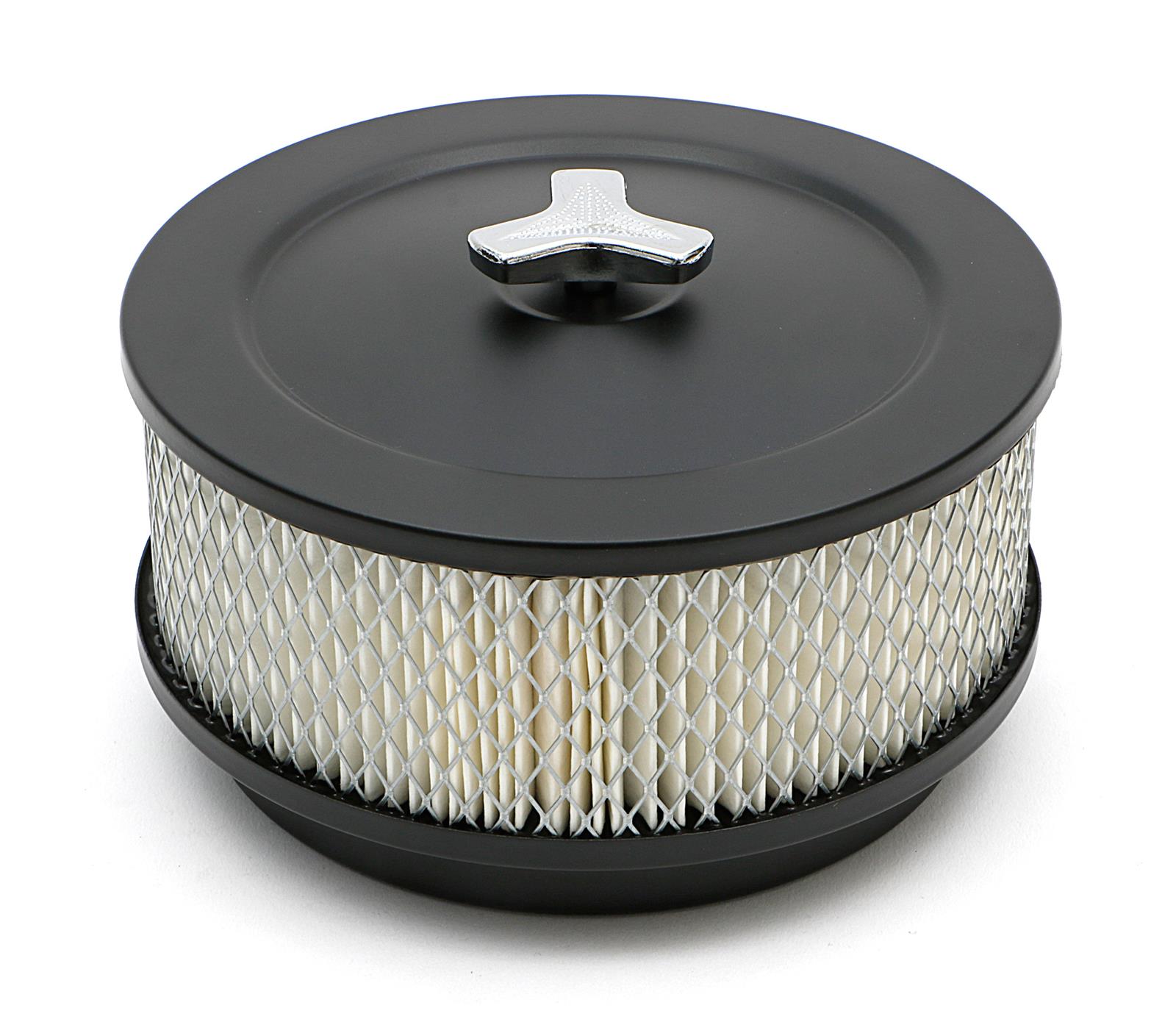 Trans-Dapt Performance Products Air Cleaners 8658 ASPHALT BLACK POWDER COATED 6 3/8" X 3" MUSCLE CAR AIR CLEANER thumbnail 2